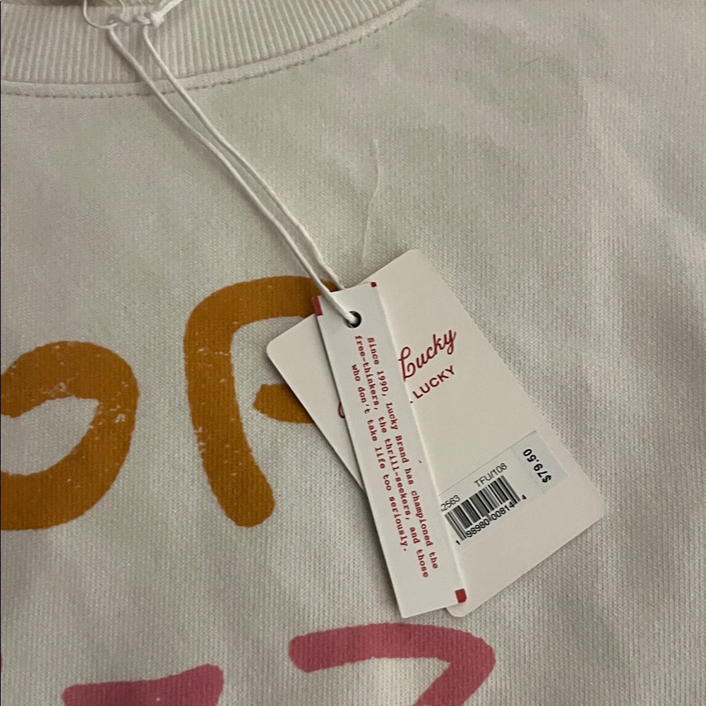 Lucky Brand Women’s Multicolor Graphic Sweatshirt NWT - Picture 4 of 8